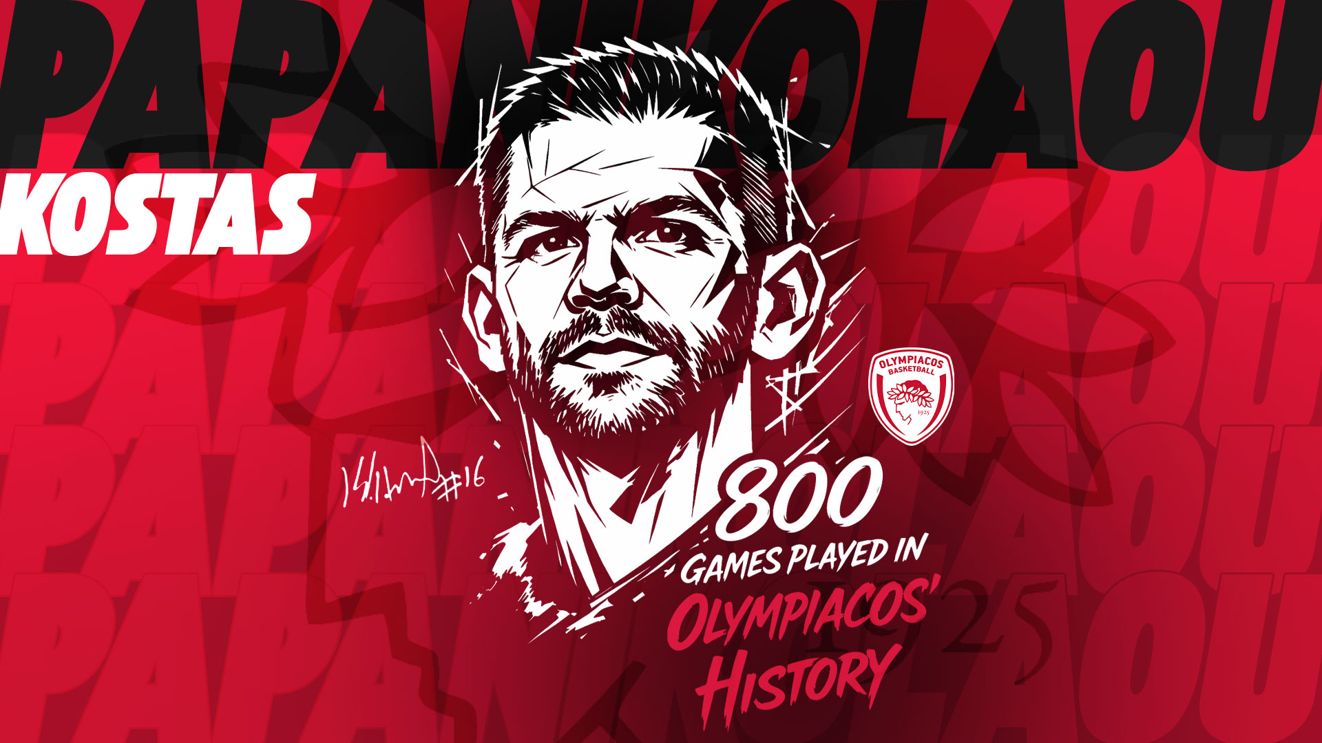 800 παιχνίδια με τον Ολυμπιακό ο Κώστας Παπανικολάου!