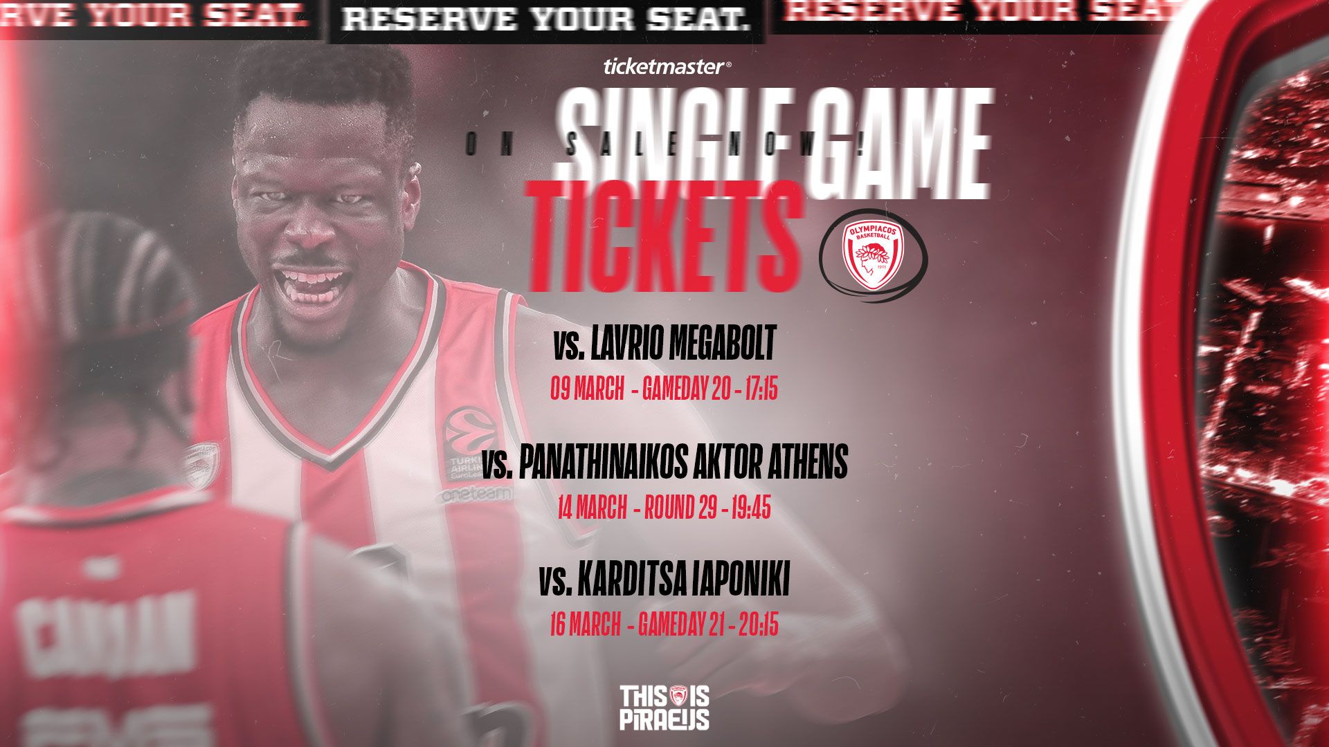 Τα εισιτήρια για τους εντός έδρας αγώνες του Μαρτίου