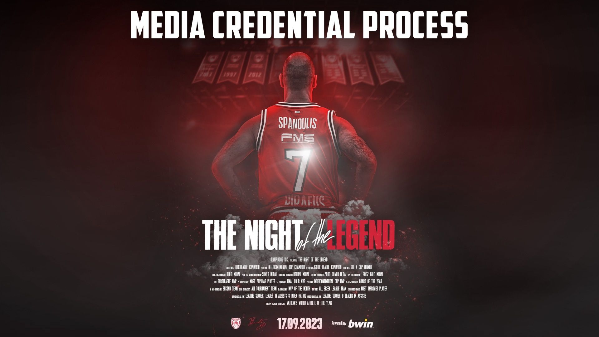 The Night Of The Legend: Μedia credential process